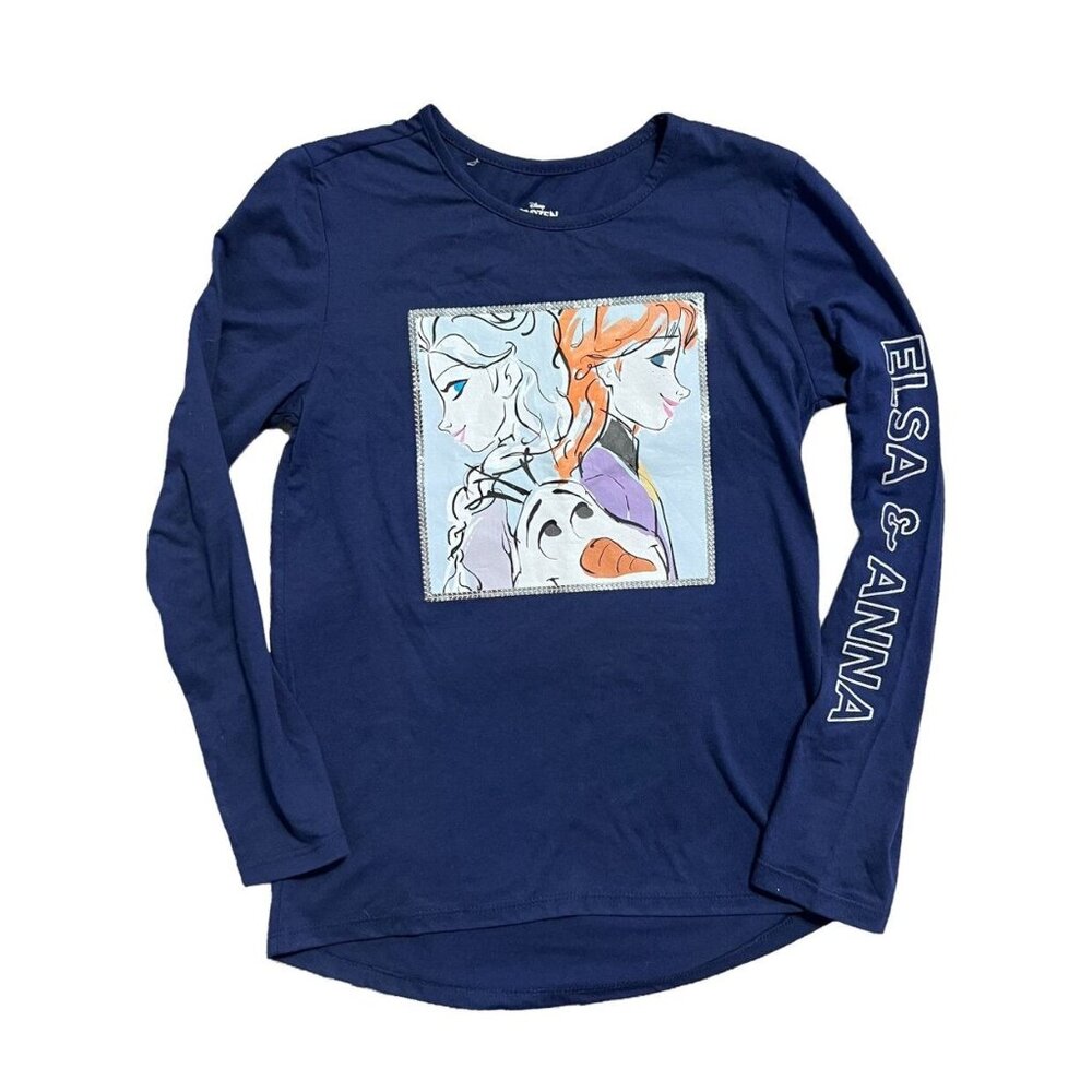 Disney Frozen 10/12Y Elsa & Anna Shirt
